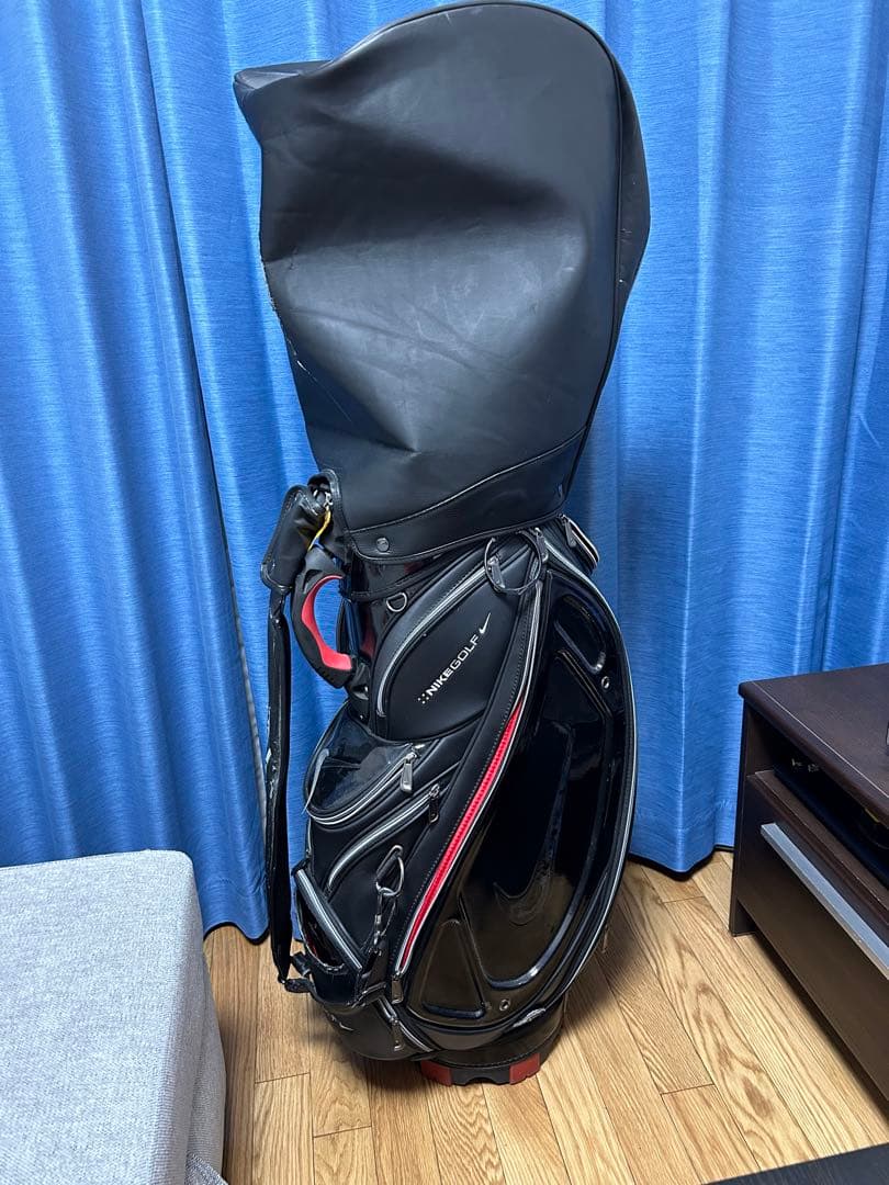 NIKE GOLF キャディバッグ ブラック　エナメル