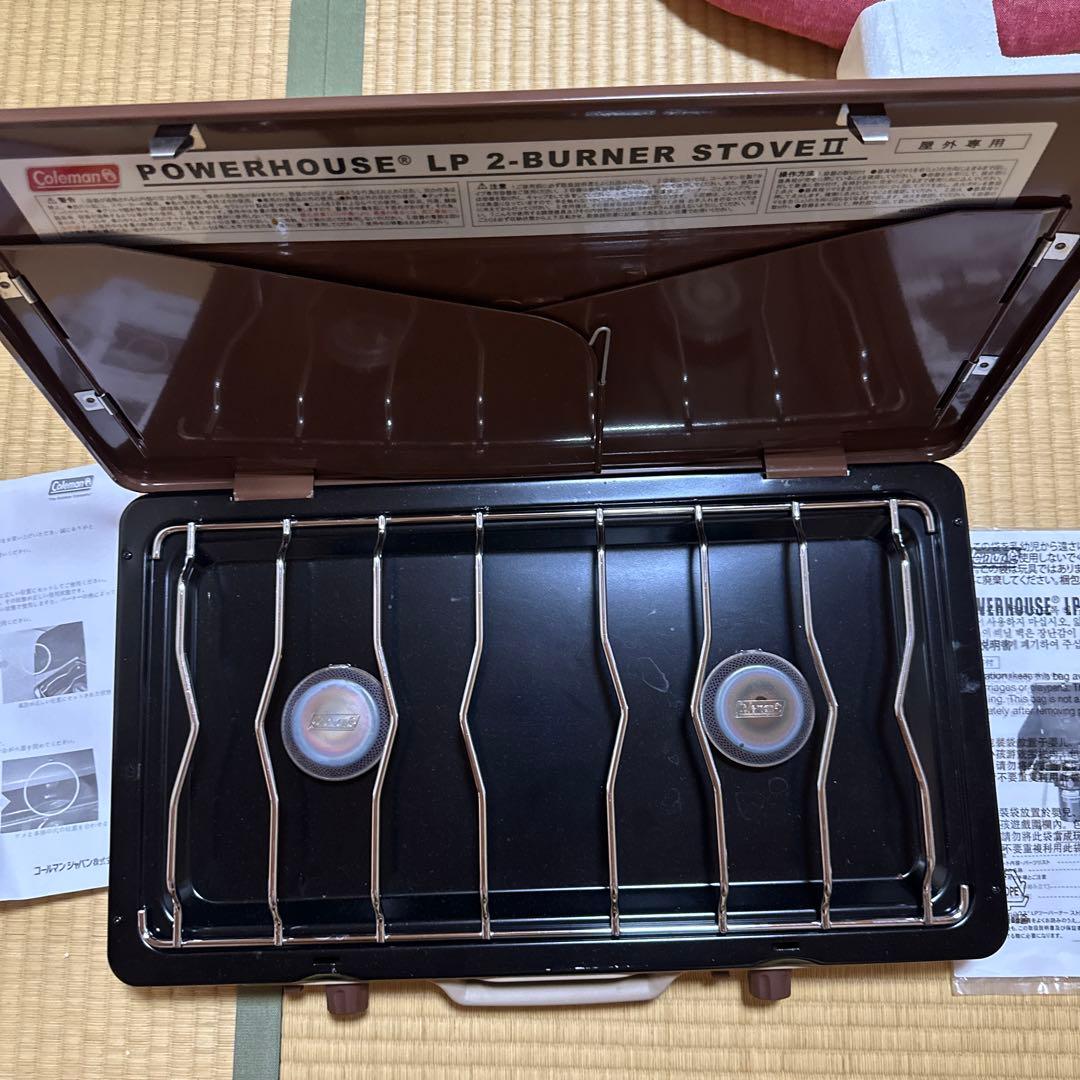 【美品】コールマン パワーハウスLPツーバーナーストーブ2 バターナッツ