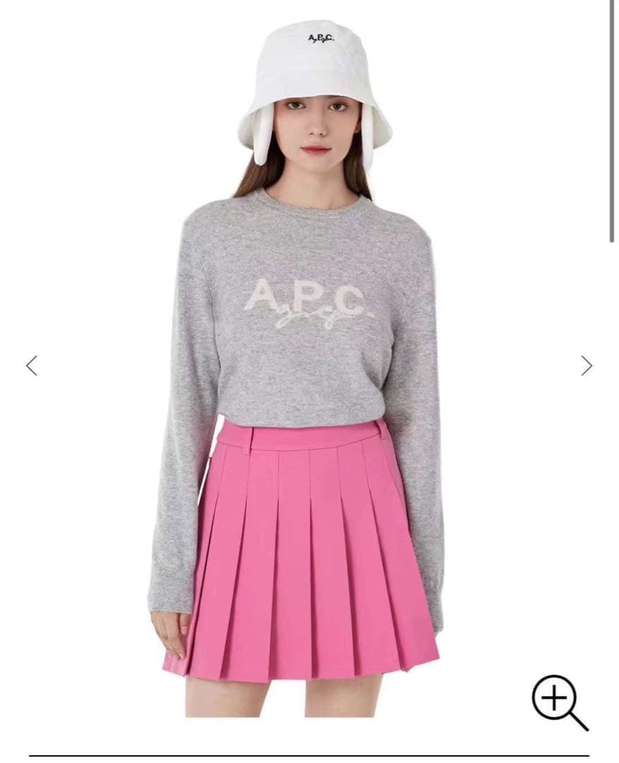 ゴルフウェア レディース 女性用 カシミア ニット セーターピンクグレーSML