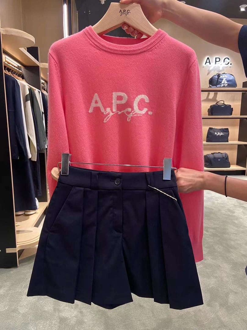 ゴルフウェア レディース 女性用 カシミア ニット セーターピンクグレーSML