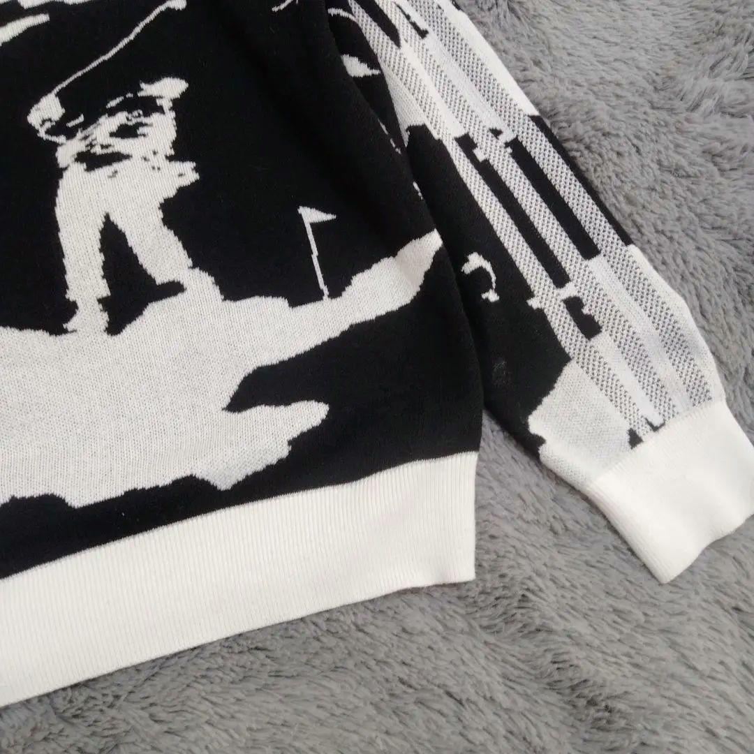 adidas♡ゴルフ柄がお洒落♡ニット♡L〜　ゴルフ/スポーツ