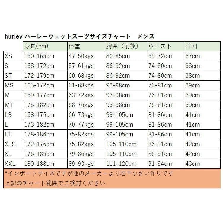 ☆中古　ハーレー　HURLEY FUSION 3/2mm ウェットスーツＬサイズ