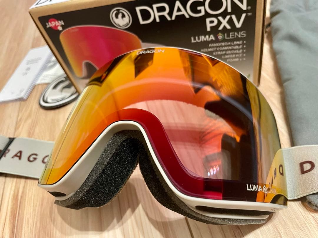 【試着のみ】25.26年モデルDRAGON PXVミラー平面レンズ ベージュ