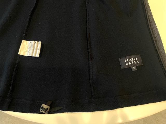 パーリーゲイツ パーカー 2(L) ネイビー ロゴプリント ダブルジップ①