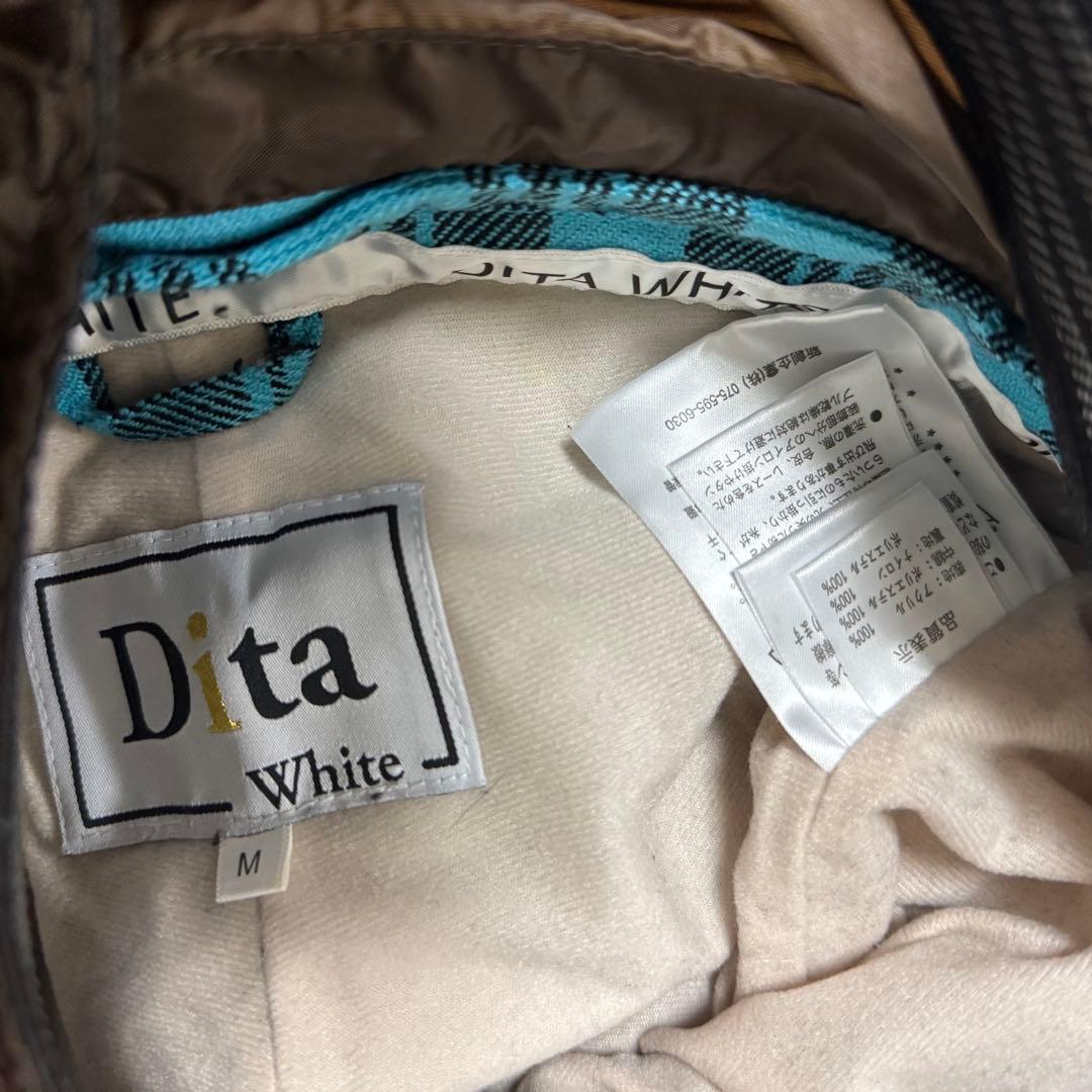 【DITA WHITE】青と黒のチェック柄 スノーボードパンツ　レディース