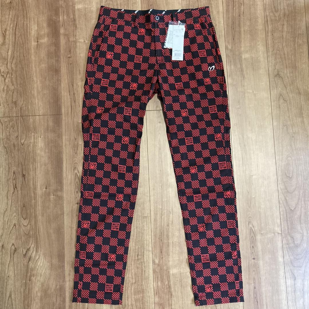新品　マスターバニーエディション　チェッカーフラッグ　ゴルフストレッチパンツ