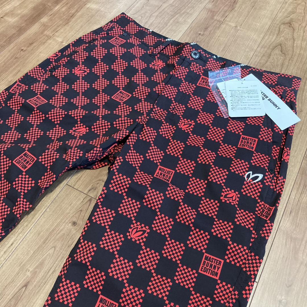 新品　マスターバニーエディション　チェッカーフラッグ　ゴルフストレッチパンツ