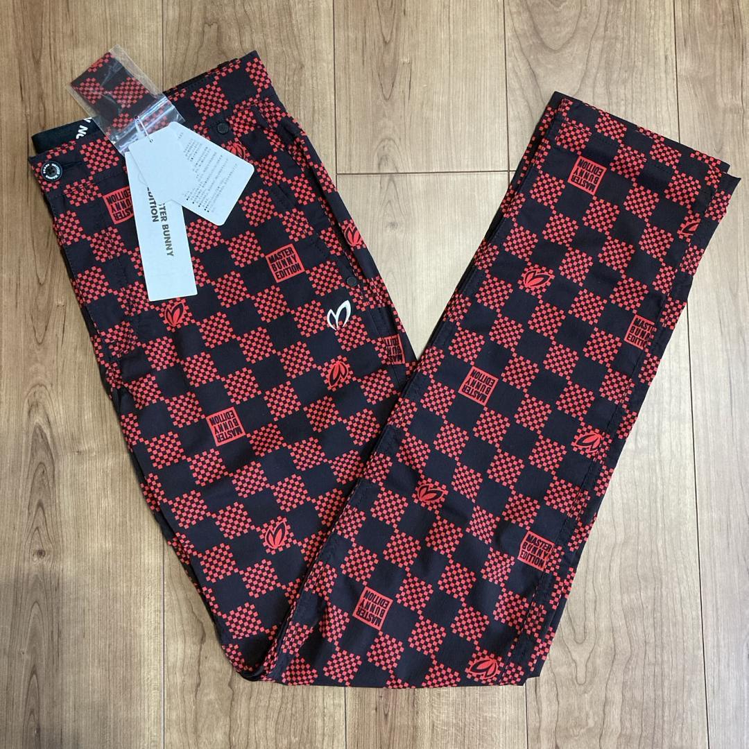 新品　マスターバニーエディション　チェッカーフラッグ　ゴルフストレッチパンツ