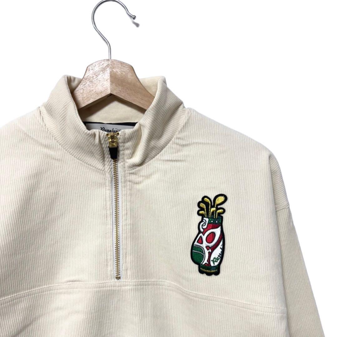 ラッセルノ ゴルフ キャディーバッグ コーデュロイ アノラック ホワイト 2XL