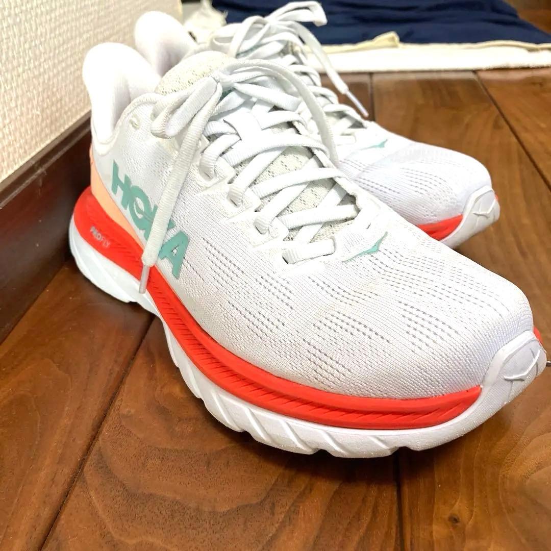HOKA ONEONE MACH4 white レディース24.0cm