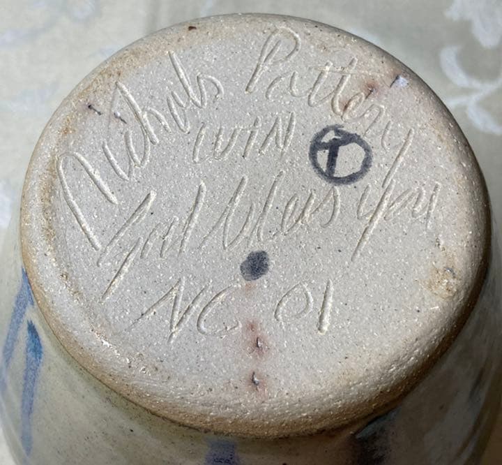 陶器　花瓶　花器　Nichols Pottery NC ノースカロライナ