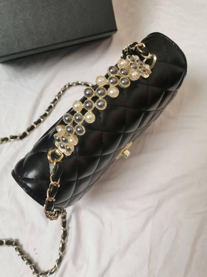 即日発送 CHANEL ノベルティ VIP ブラック キルティング バッグ