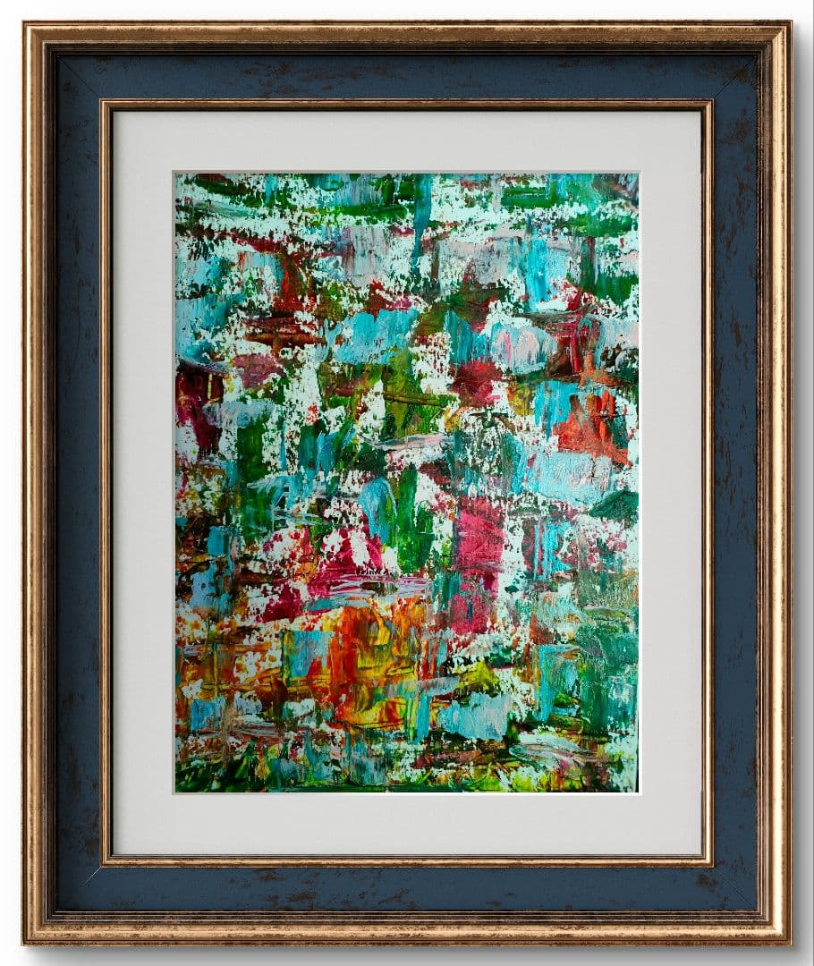 瞑想アート抽象画　油絵　3枚組