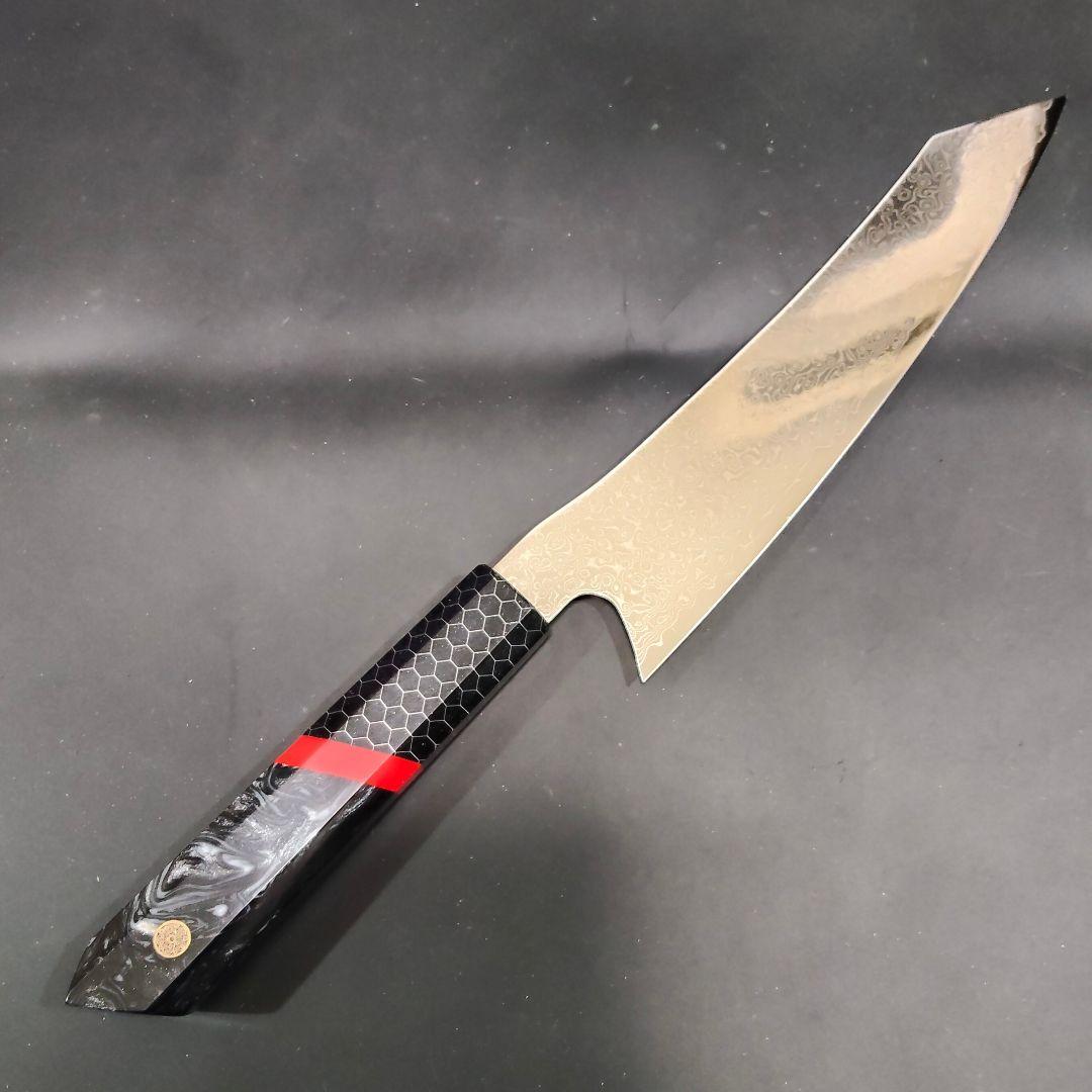魚捌き 鬼反り 剣型 切付型 牛刀 V金10号 67層ダマスカス 包丁 八角柄