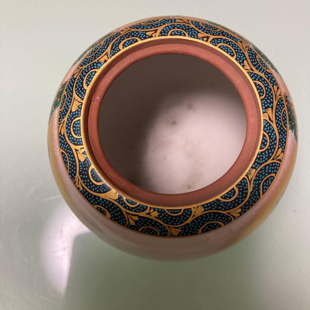 九谷焼　香炉　七福神　（金✖️深緑）