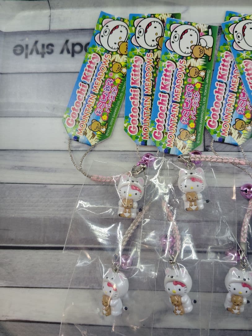 レア　オコジョ親子　バージョン　キティ　根付　ストラップ　まとめ売り