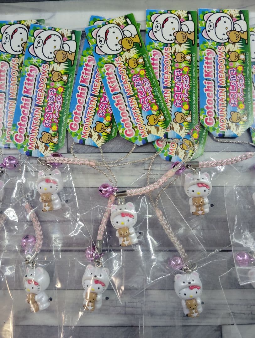 レア　オコジョ親子　バージョン　キティ　根付　ストラップ　まとめ売り