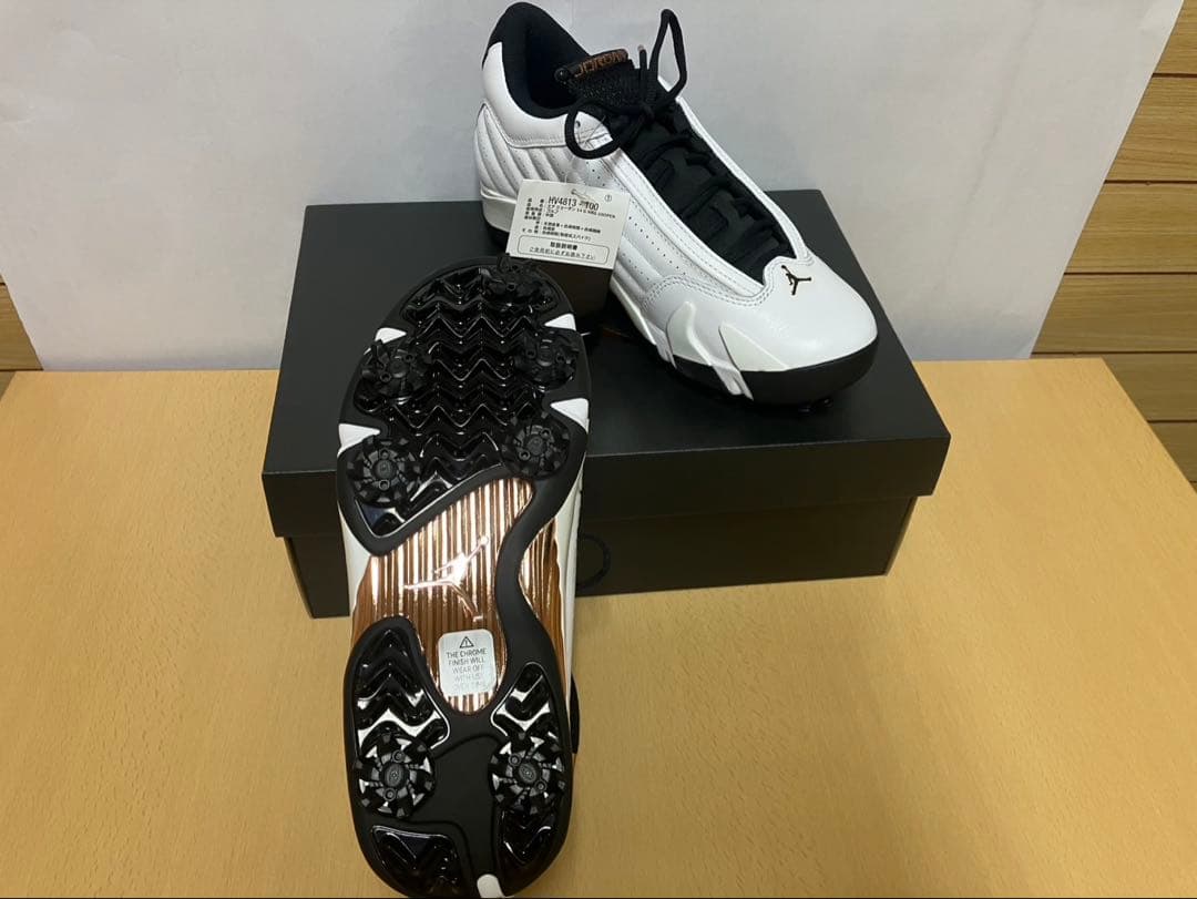 Nike Air Jordan 14 G ホワイト/ブラック/オレンジ