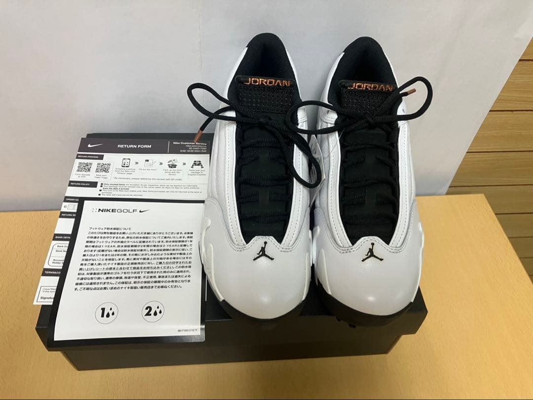 Nike Air Jordan 14 G ホワイト/ブラック/オレンジ