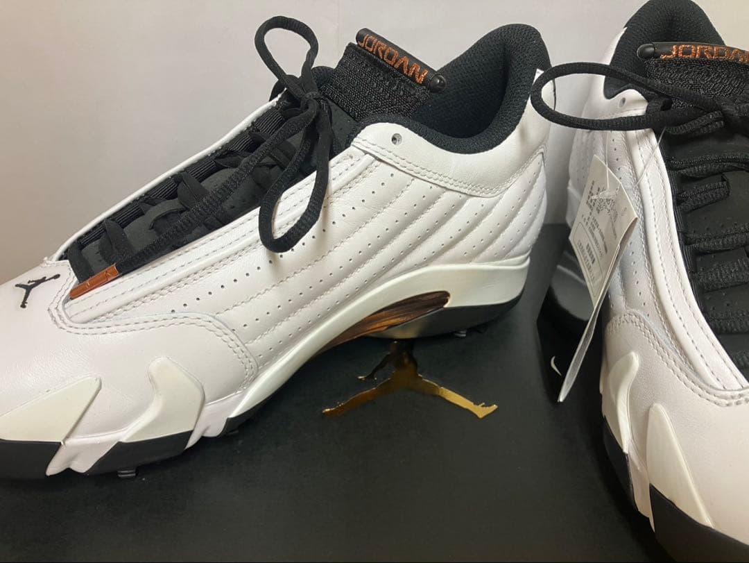 Nike Air Jordan 14 G ホワイト/ブラック/オレンジ