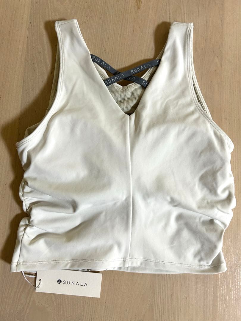 現在サイト完売⭐︎未使用品【SUKALA】アメリカンスリーブギャザータンクトップ