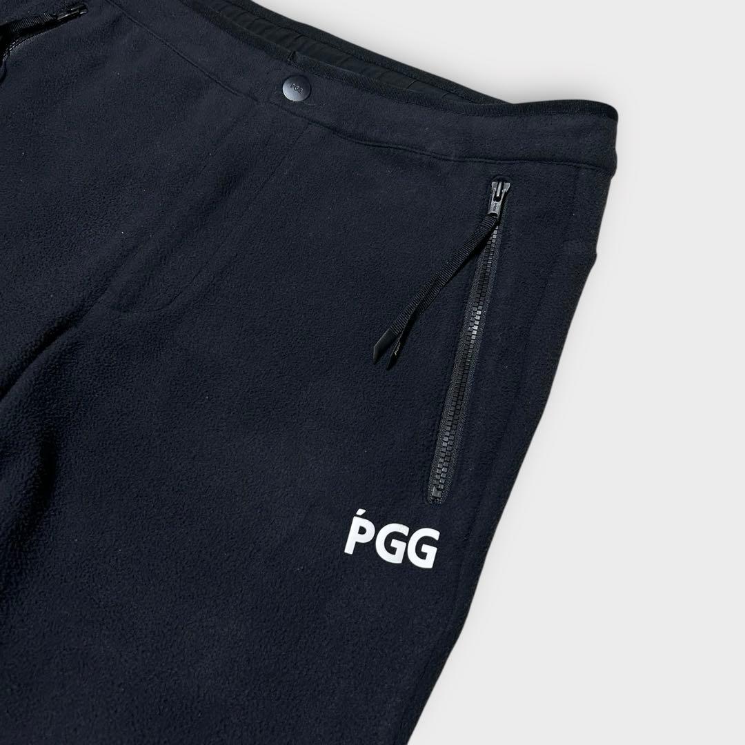 極美品　PGG パーリーゲイツ　(M) フリース　イージー　リブパンツ　濃紺