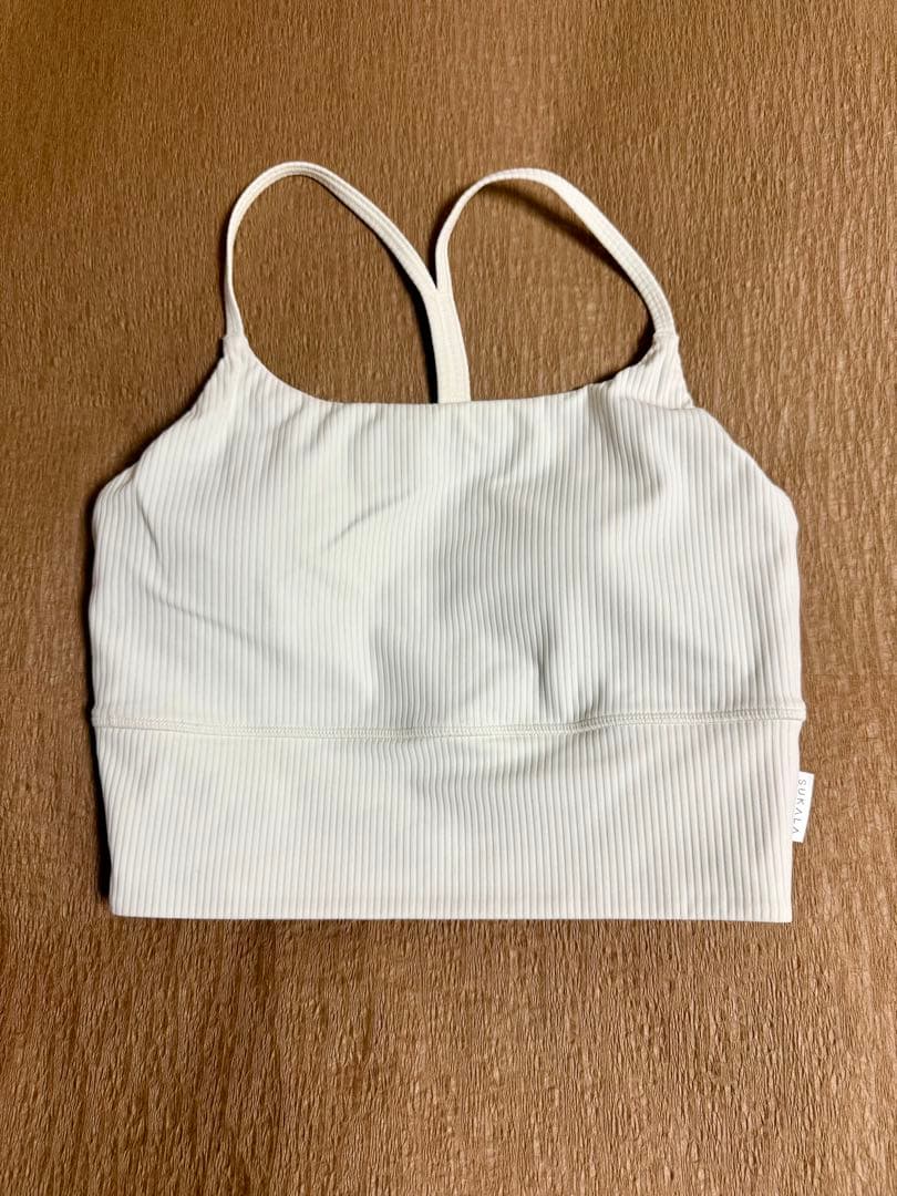 新品【SUKALA 】ストラップ付きタンクトップ ホワイト　Lサイズ　LAVA