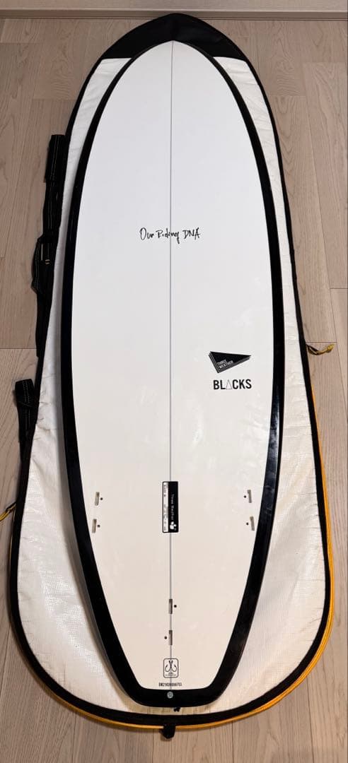 【引取限定】スリーウェザー　6'6\" ホワイト ファンボード FCSケース付き