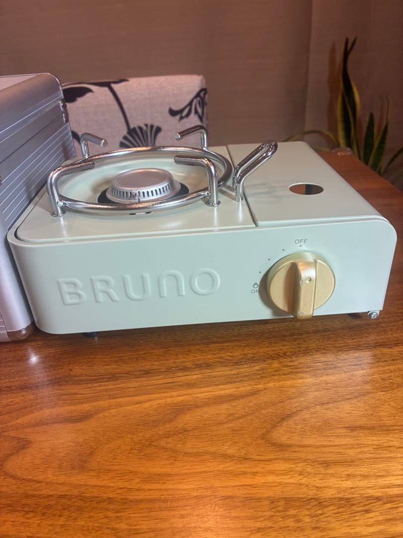 BRUNO シングルバーナーコンロ ミントグリーン 収納ケース付き