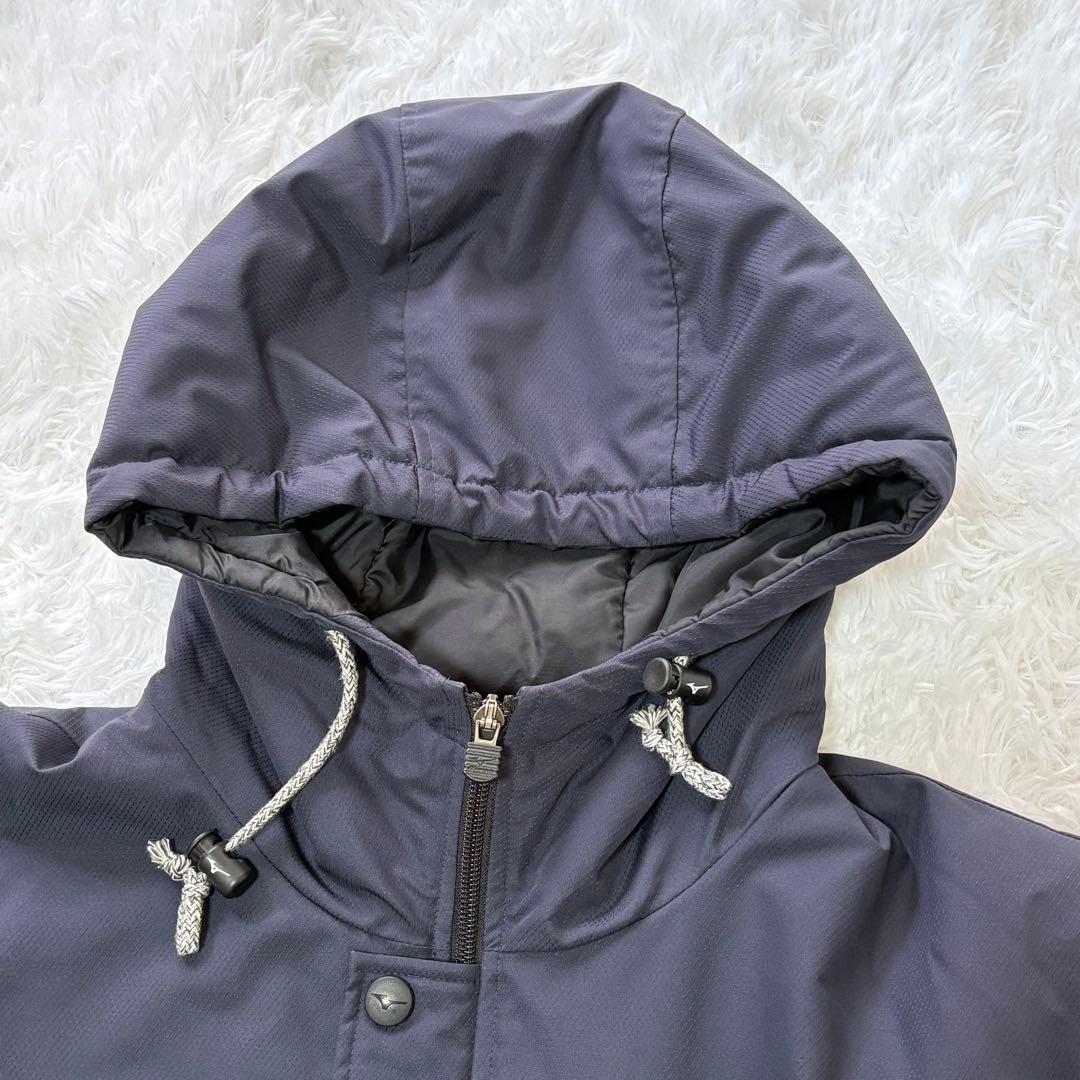 MIZUNO　ミズノ　ベンチコート　防寒　メンズ　ネイビー　バレー　野球