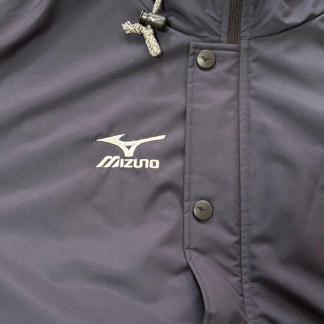 MIZUNO　ミズノ　ベンチコート　防寒　メンズ　ネイビー　バレー　野球