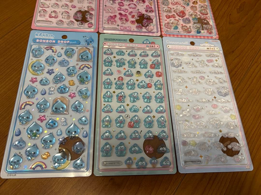 ボンボンドロップシール シナモロール ハンギョドン ハローキティ マイメィロディ