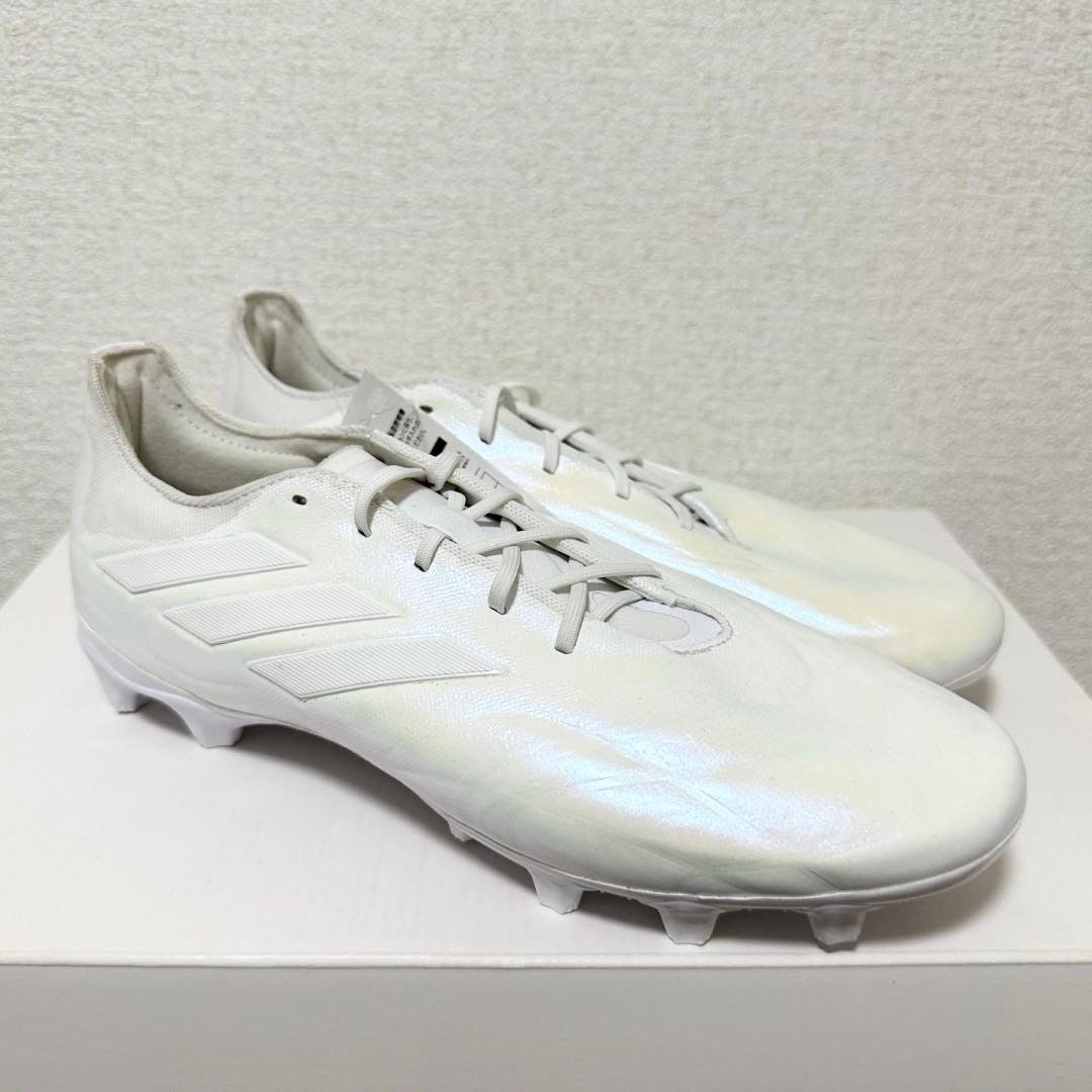 アディダス 25.5 サッカー スパイク コパピュア シューズ 靴 白 本革