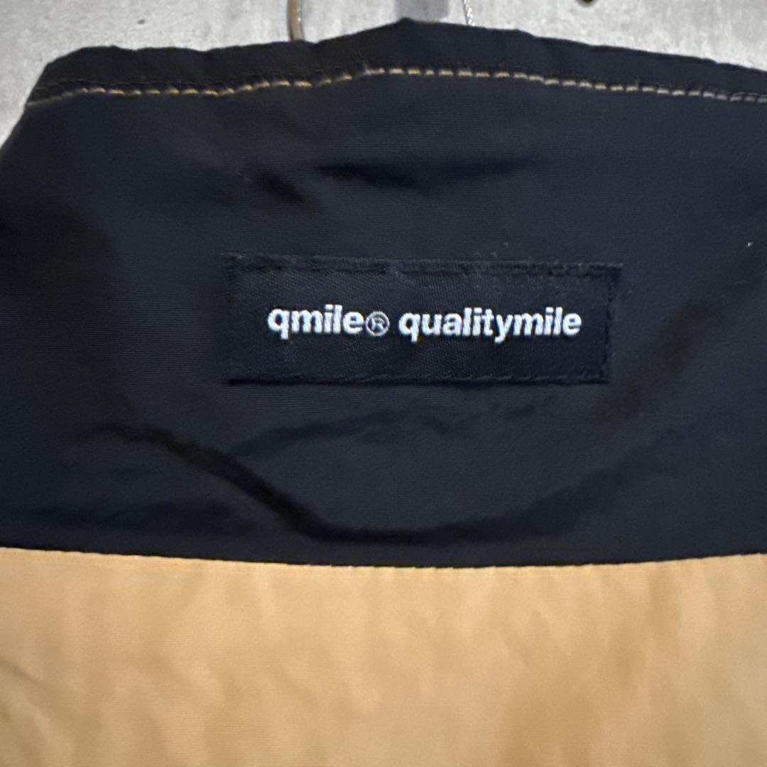 qmile 韓国　ウェア　オーバーサイズナイロンジャケット ベージュ/ブラック