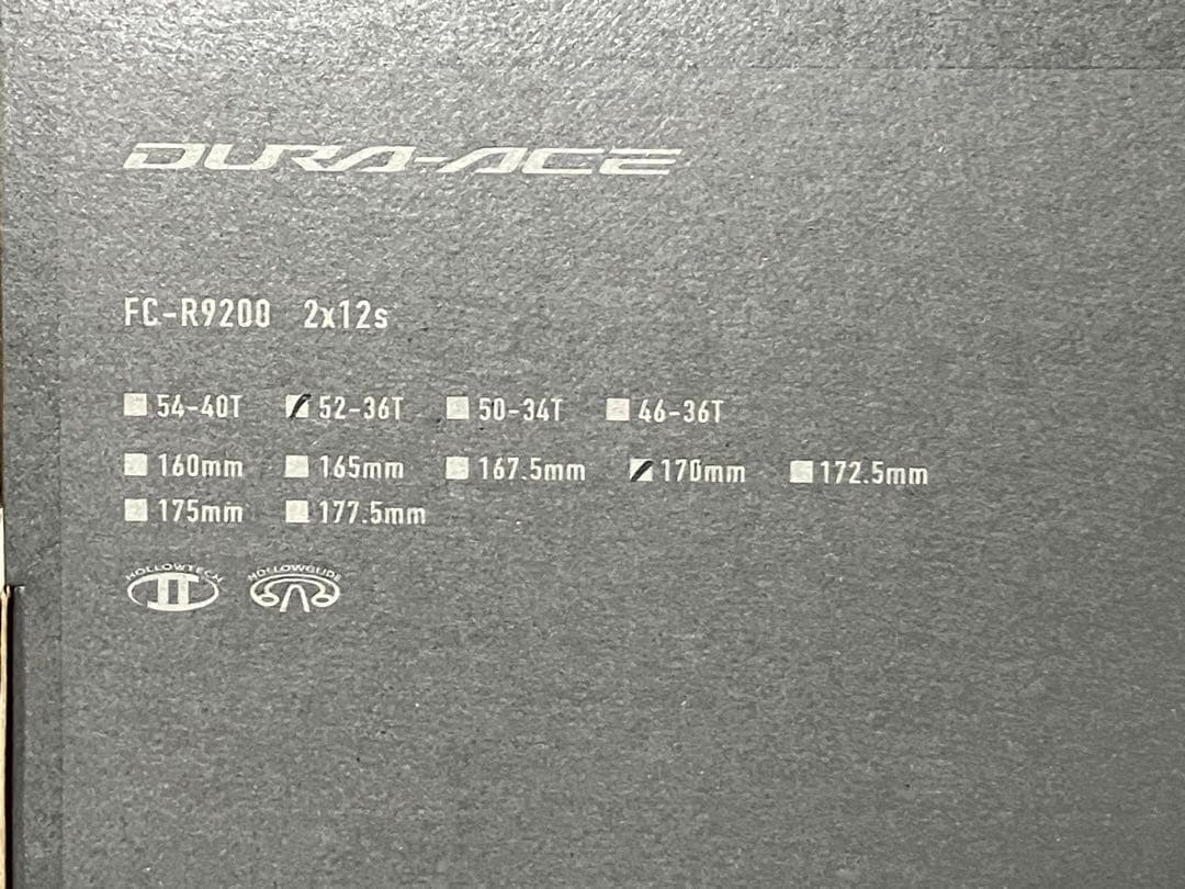 デュラエース　FC - R 9200 170mm 52-36T 未使用品