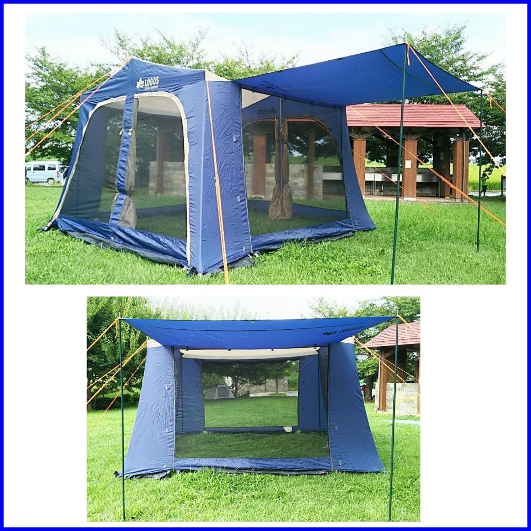 ✨大型3.4×3m/キャノピー開放✨ロゴス シェルターハウス 3034FR-G