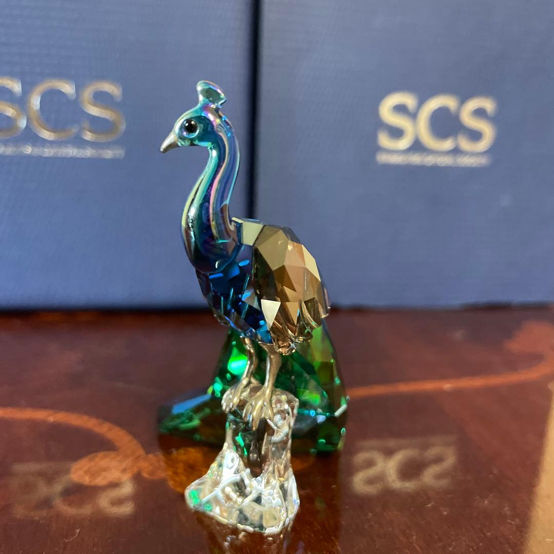 スワロフスキー　ピーコック孔雀　SCS 置物　オブジェ