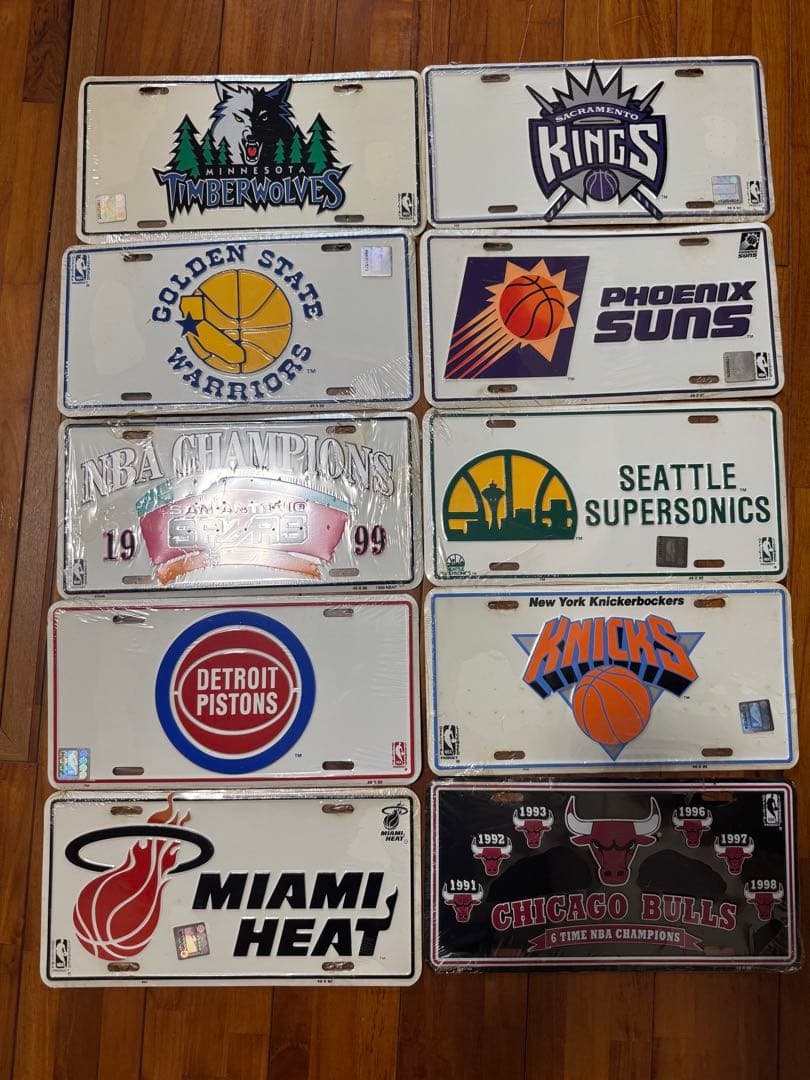 NBAファングッズ ライセンスプレート 10点セット