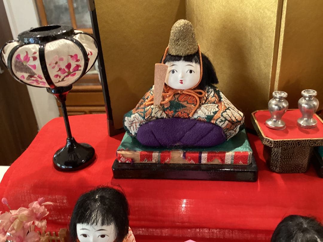 木目込おひな様人形セット5段飾り(ミニサイズ)とおせちと寿司ミニチュア付き