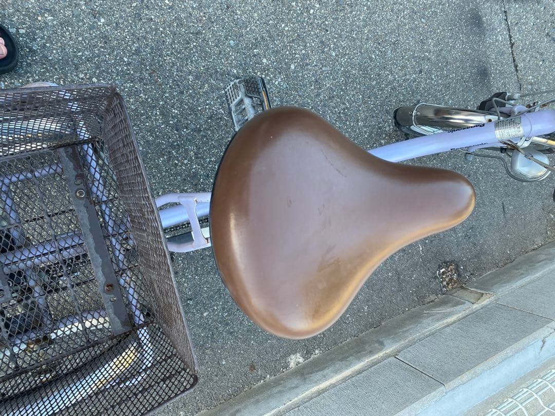 パナソニック電動アシスト三輪車 自転車　紫色 前後バスケット付き