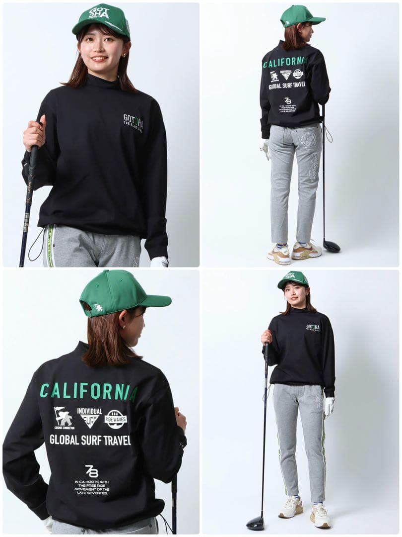 GOTCHA GOLF ガッチャゴルフ　モックネックシャツ　ブラック　L 新品