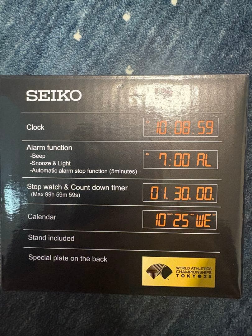 完売品2025台限定SEIKO東京2025 世界陸上ミニスポーツタイマークロック