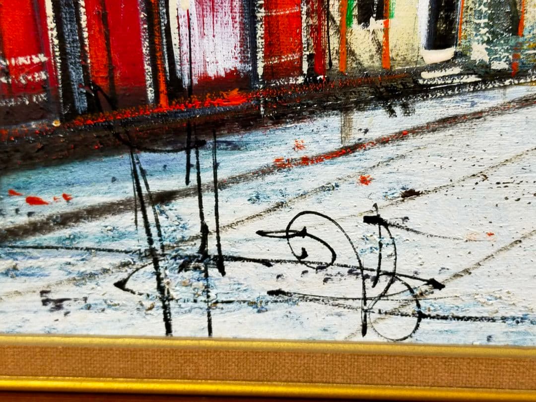 ♥油彩画♥　風景　♥12号♥　額付き　♥油絵　骨董　古玩　アンティーク　レトロ