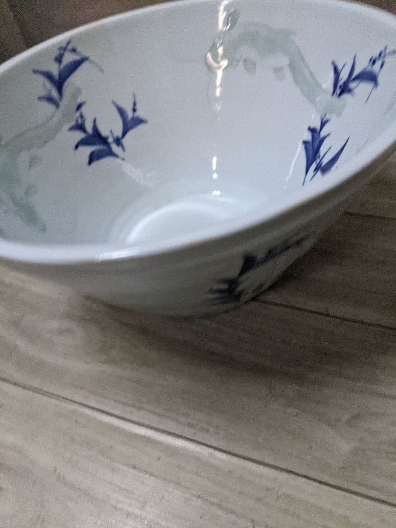 レトロ 時代物　火鉢　金魚鉢　睡蓮鉢 染付