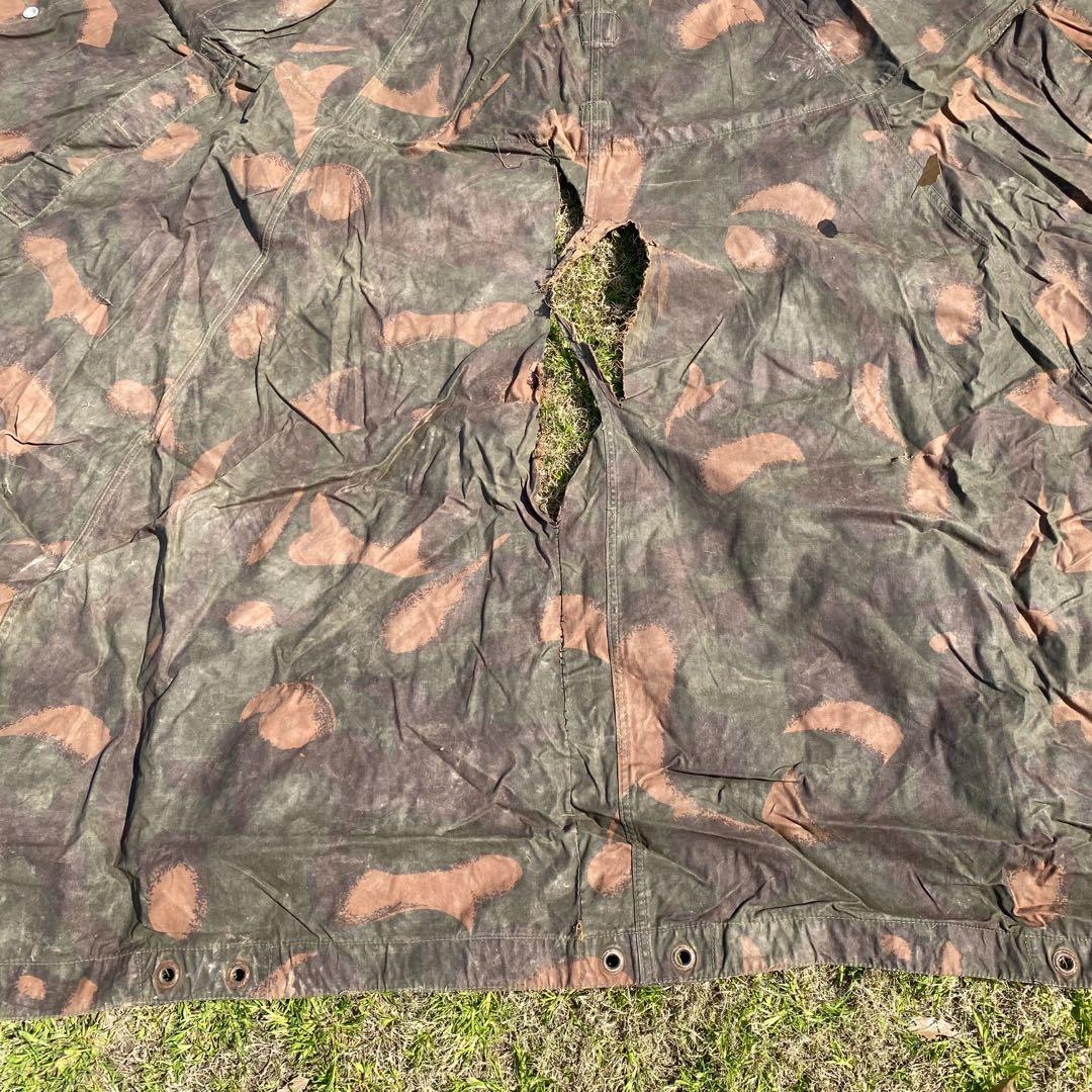 し*ん様 ハンガリー軍　軍幕　ポンチョ　１枚①　迷彩　ハリケーンカモ