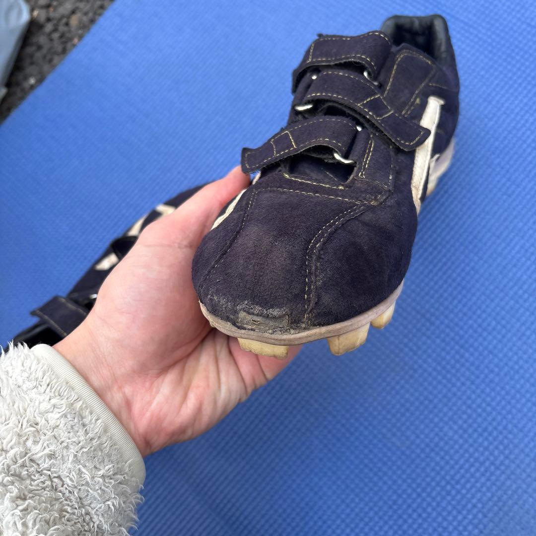 テッペン　野球　スパイク　ヌバック　26.0 美品　ネイビー
