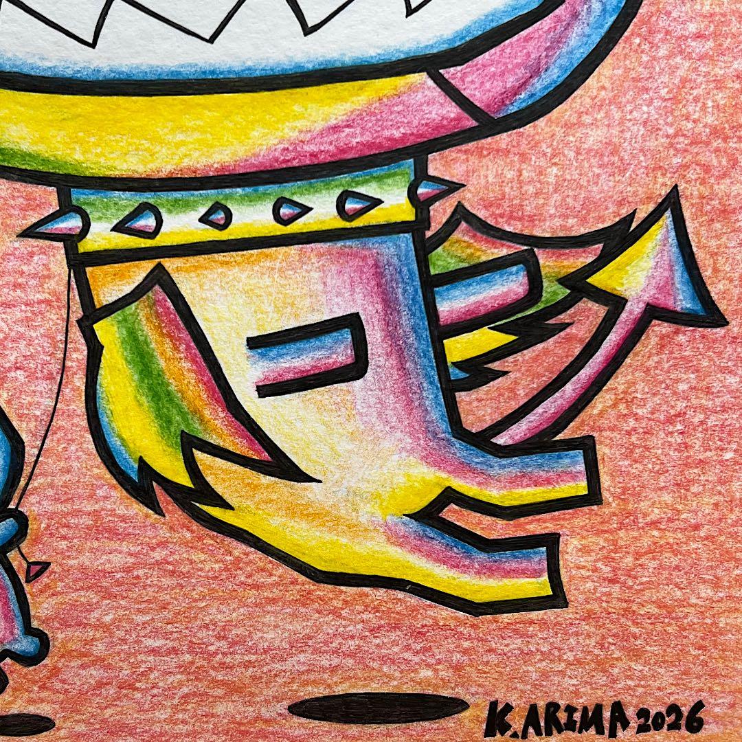 『魔法のひととき』｜動物画 原画 絵 手描き 癒し 猫 くまさん 一点物 額縁付