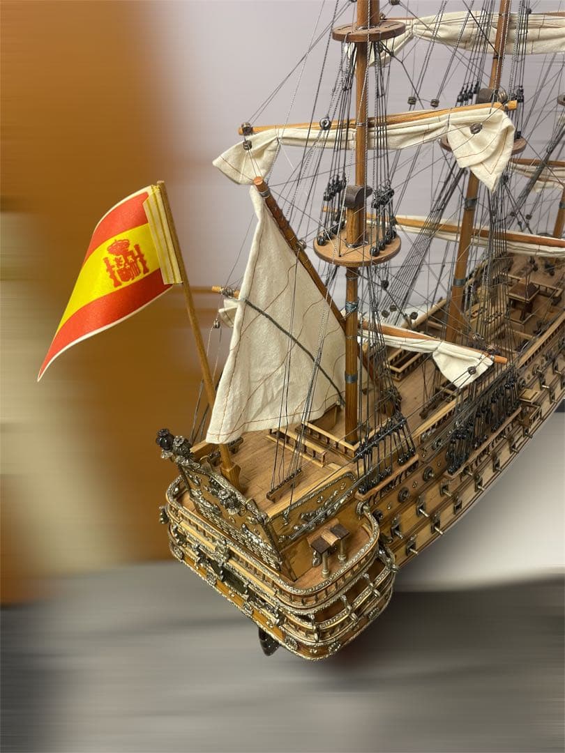 大航海時代の大型木製帆船模型　サンフェリペ号