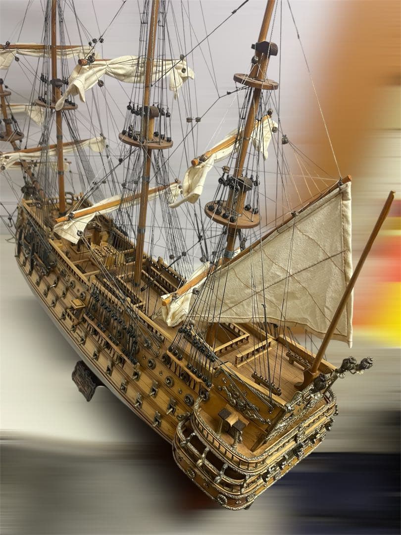 大航海時代の大型木製帆船模型　サンフェリペ号