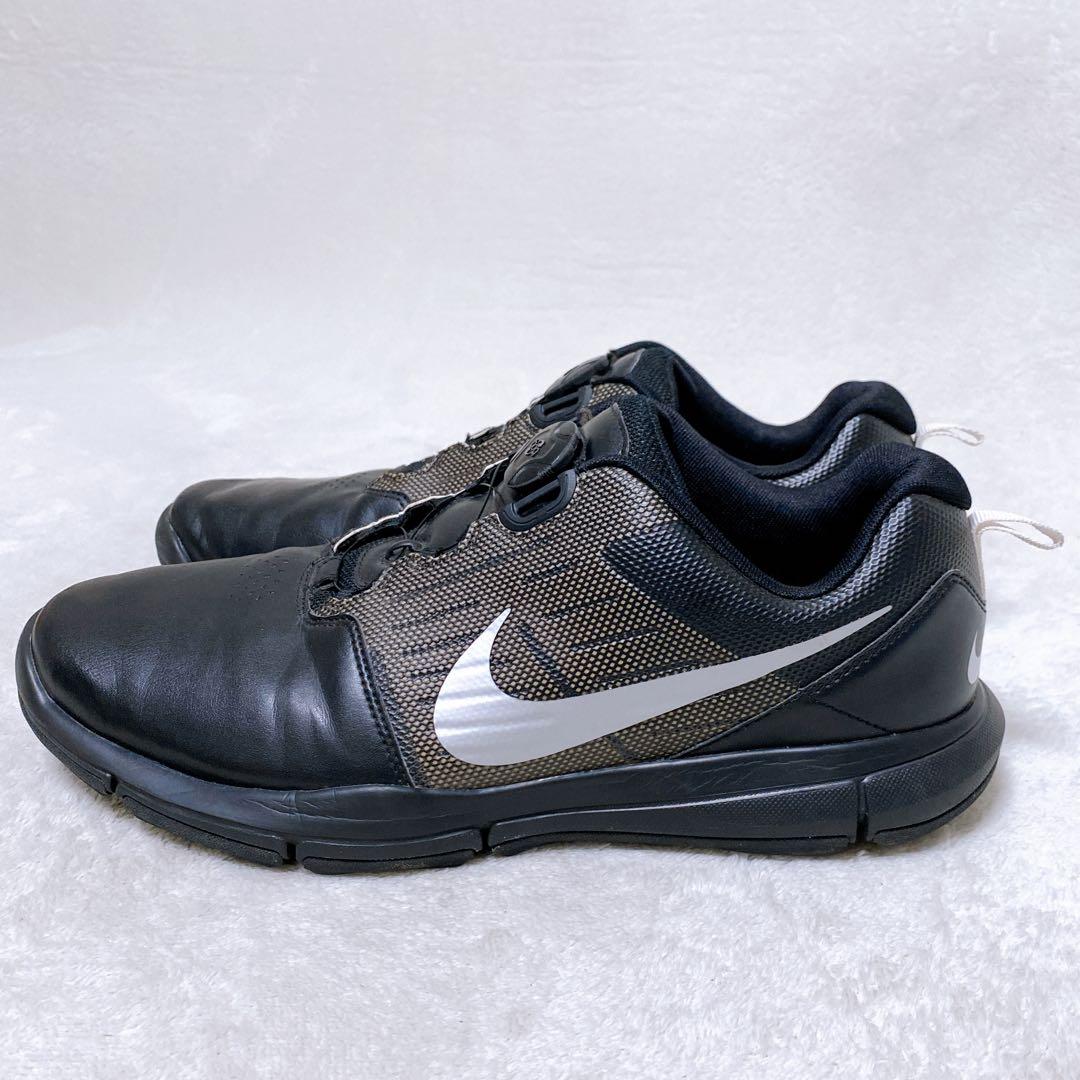 美品　NIKE エクスプローラーBOA　ゴルフシューズ　スパイクレス　ブラック